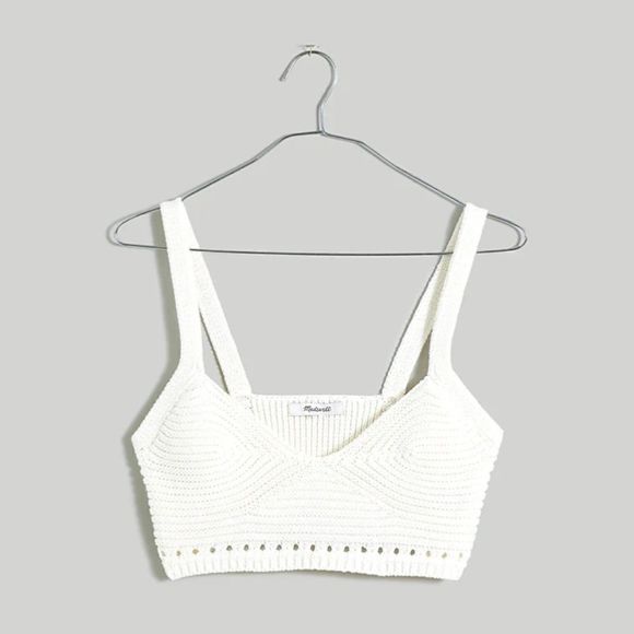 Madewell NWT‎ Crochet Sweater Bralette Size XS in Lighthouse NL076 - Picture 3 of 13